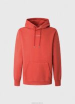 Men Studio Red Pepe Jeans Hooded Cotton Jumper 60J40909 - Image 5