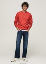 Men Studio Red Pepe Jeans Logo Printed Cotton Sweatshirt 60J40906 - Image 2
