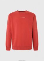 Men Studio Red Pepe Jeans Logo Printed Cotton Sweatshirt 60J40906 - Image 5