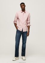 Men Studio Red Pepe Jeans Percy Bengal-Striped Poplin Shirt 60J401074 - Image 2