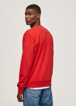 Men Studio Red Pepe Jeans Printed Logo Cotton Jumper 60J40890 - Image 4