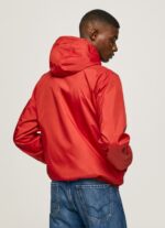 Men Studio Red Pepe Jeans Windbreaker Jacket With Hood 60J40824 - Image 4