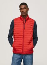 Men Studio Red Pepe Jeans Zip Fastened Padded Waistcoat 60J40843 - Image 3
