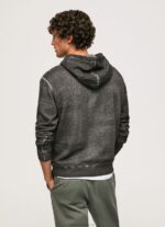 Men Washed Black Pepe Jeans Bandana Cotton Jumper 60J40893 - Image 4