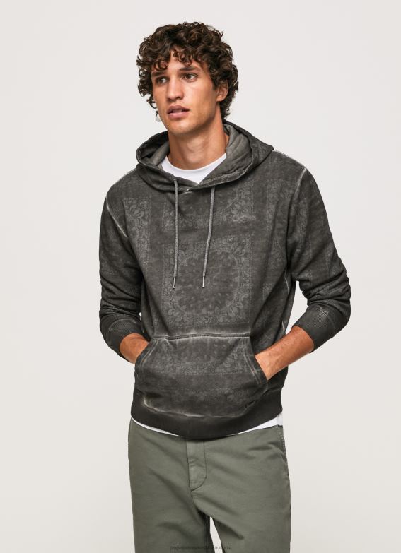 men_washed_black_pepe_jeans_bandana_cotton_jumper_60j40893.jpg Men Washed Black Pepe Jeans Bandana Cotton Jumper 60J40893 - Image 1