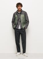 Men Washed Black Pepe Jeans Colour Block Padded Waistcoat 60J40840 - Image 2