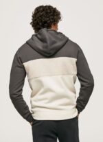 Men Washed Black Pepe Jeans Cotton Zipper Jumper 60J40892 - Image 4