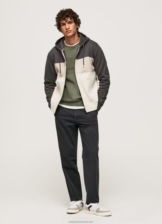 men_washed_black_pepe_jeans_cotton_zipper_jumper_60j40892.jpg Men Washed Black Pepe Jeans Cotton Zipper Jumper 60J40892 - Image 1