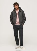 Men Washed Black Pepe Jeans Fleece Lining Jacket 60J40836 - Image 2