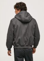 Men Washed Black Pepe Jeans Fleece Lining Jacket 60J40836 - Image 4