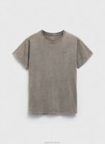 Men Washed Black Pepe Jeans Printed Logo Cotton T-Shirt 60J40927 - Image 5