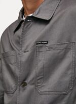 Men Washed Black Pepe Jeans Relaxed Fit Twill Overshirt 60J401047 - Image 3
