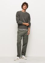 Men Washed Black Pepe Jeans Waffle Knit Cotton Jersey 60J40854 - Image 2
