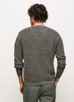 Men Washed Black Pepe Jeans Waffle Knit Cotton Jersey 60J40854 - Image 4