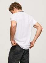 Men White Pepe Jeans Baseball Collar Pique Polo Shirt 60J401087 - Image 4