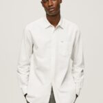 Men White Pepe Jeans Fabio Regular Fit Oxford Shirt 60J401031