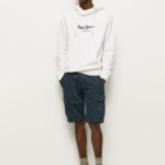 Men White Pepe Jeans High Density Logo Jumper 60J40903