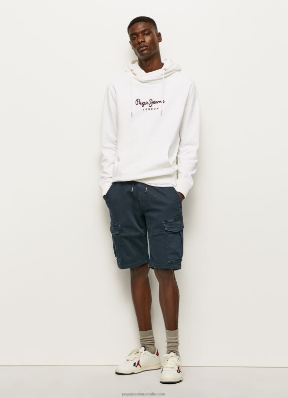 men_white_pepe_jeans_high_density_logo_jumper_60j40903.jpg Men White Pepe Jeans High Density Logo Jumper 60J40903 - Image 1