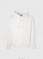 Men White Pepe Jeans Hooded Cotton Jumper 60J40910 - Image 5