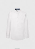 Men White Pepe Jeans Lawson Regular Fit Oxford Shirt 60J401044 - Image 5
