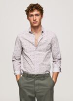 Men White Pepe Jeans Lenora Slim Fit Poplin Shirt 60J401075 - Image 2
