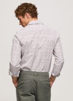 Men White Pepe Jeans Lenora Slim Fit Poplin Shirt 60J401075 - Image 4