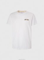 Men White Pepe Jeans Logo Print T-Shirt 60J40978 - Image 5
