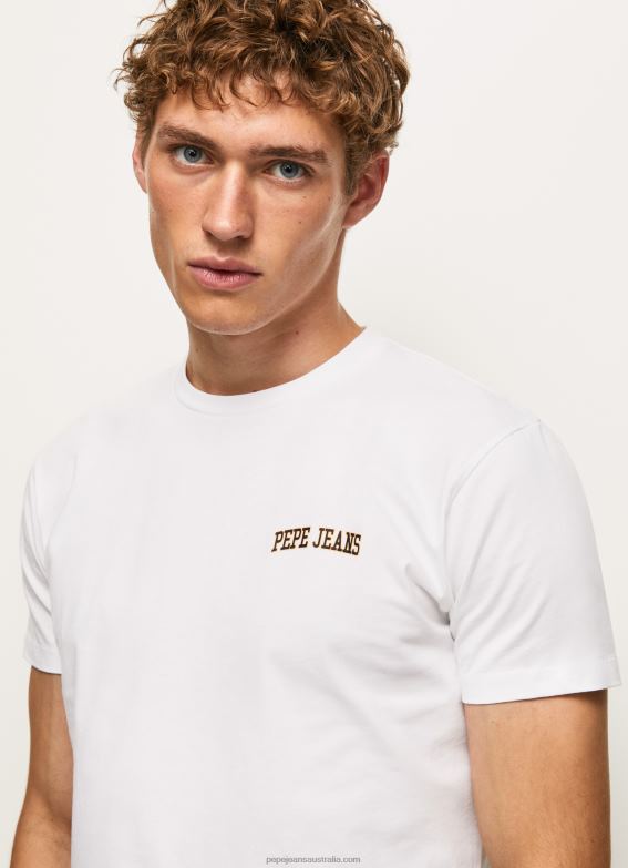 men_white_pepe_jeans_logo_print_t_shirt_60j40978.jpg Men White Pepe Jeans Logo Print T-Shirt 60J40978 - Image 1