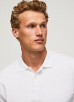 Men White Pepe Jeans Logo T-Shirt 60J401085 - Image 3