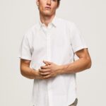 Men White Pepe Jeans Lothersdale Short Sleeved Shirt 60J401069