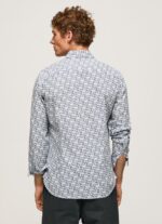 Men White Pepe Jeans Lou Slim Fit Poplin Shirt 60J401070 - Image 4