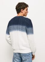 Men White Pepe Jeans Perseo Cable Knit Jersey 60J40851 - Image 4