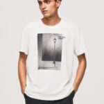 Men White Pepe Jeans Photo Print T-Shirt 60J40958