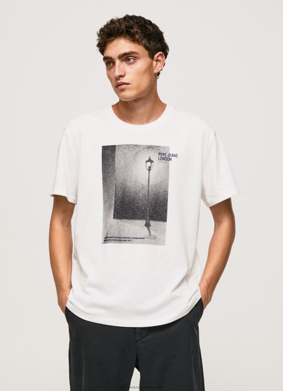 men_white_pepe_jeans_photo_print_t_shirt_60j40958.jpg Men White Pepe Jeans Photo Print T-Shirt 60J40958 - Image 1