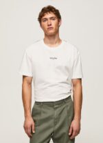 Men White Pepe Jeans Photo Print T-Shirt 60J40981 - Image 2