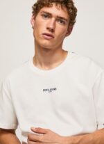 Men White Pepe Jeans Photo Print T-Shirt 60J40981 - Image 3