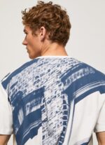 Men White Pepe Jeans Photo Print T-Shirt 60J40981 - Image 5