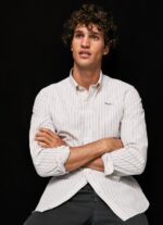 Men White Pepe Jeans Slim Fit Poplin Cotton Shirt 60J401022