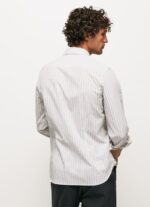 Men White Pepe Jeans Slim Fit Poplin Cotton Shirt 60J401022 - Image 5
