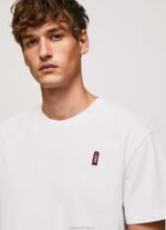 Men White Pepe Jeans Telephone Booth T-Shirt 60J40984 - Image 3