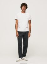 Men White Pepe Jeans Washed And Dyed Cotton T-Shirt 60J40942 - Image 2