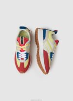 Women Acid Yellow Pepe Jeans Lucky Print Combined Sneakers 60J40572 - Image 2