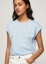 Women Bay Pepe Jeans Bloom Basic T-Shirt With Logo 60J40448 - Image 3
