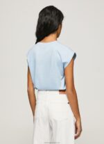 Women Bay Pepe Jeans Bloom Basic T-Shirt With Logo 60J40448 - Image 4