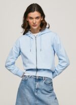 Women Bay Pepe Jeans Jumper With Hood And Zipper 60J40270 - Image 3