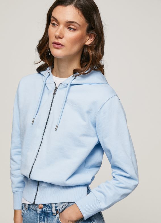 women_bay_pepe_jeans_jumper_with_hood_and_zipper_60j40270.jpg Women Bay Pepe Jeans Jumper With Hood And Zipper 60J40270 - Image 1