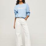 Women Bay Pepe Jeans Logo Printed Jumper 60J40275