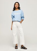 Women Bay Pepe Jeans Logo Printed Jumper 60J40275
