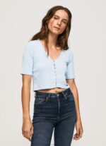 Women Bay Pepe Jeans Ribbed Cardigan Shirt 60J40408