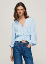 Women Bay Pepe Jeans V-Neck Cropped Fit Top 60J40326